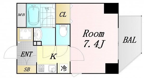 南森町駅 徒歩6分 10階の物件間取画像